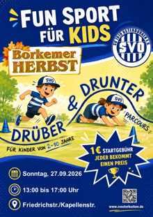 Fun Sport für Kids - Borkemer Herbst Plakat